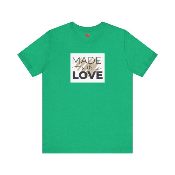 “LOVE” Men’s T-Shirt Classic Jersey Short Sleeve Tee - MADE WITH LOVE - Image 9