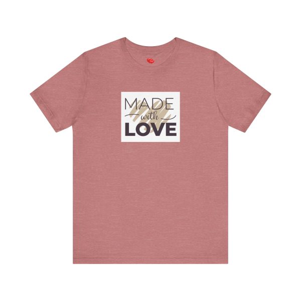 “LOVE” Men’s T-Shirt Classic Jersey Short Sleeve Tee - MADE WITH LOVE - Image 5