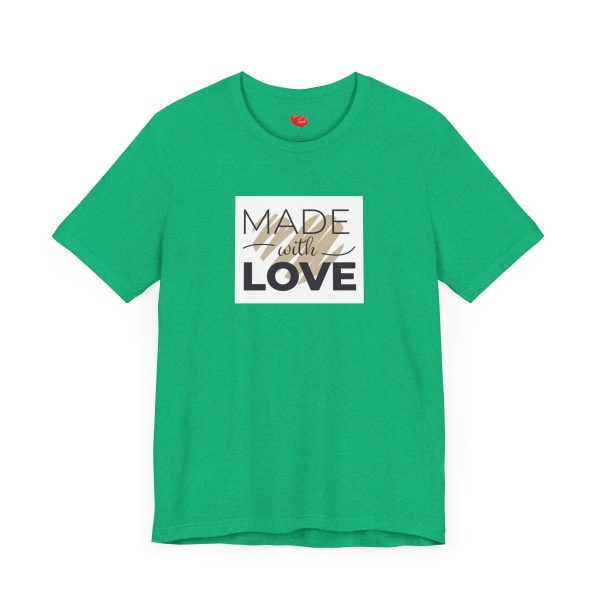 “LOVE” Men’s T-Shirt Classic Jersey Short Sleeve Tee - MADE WITH LOVE - Image 11
