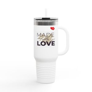 Insulated Travel Mug  40oz — "Made with Love" Stainless Steel Tumbler by LOVE.