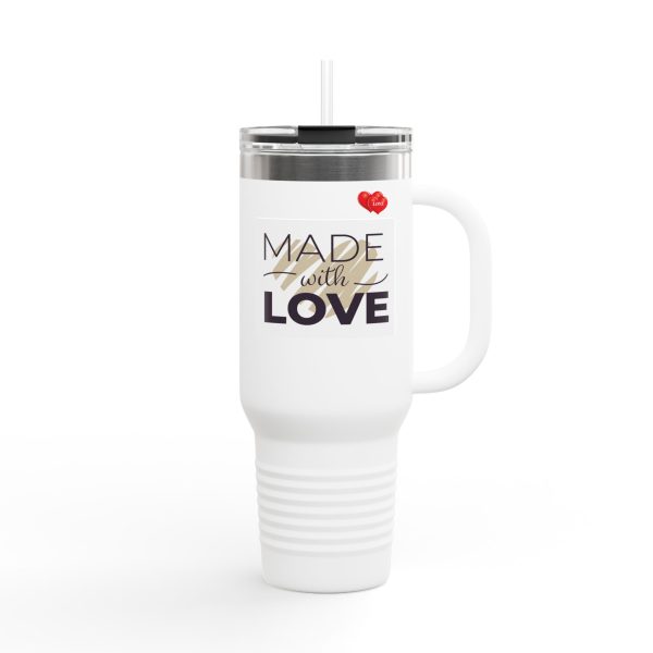 Insulated Travel Mug  40oz — "Made with Love" Stainless Steel Tumbler by LOVE.